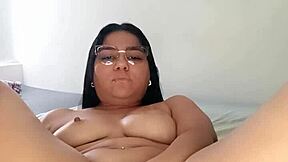 Allisonvega strips in shower with big ass tits and explosive squirt