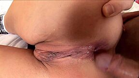 fishnet teen mommy late again, gaping her shaved pussy on classroom cock