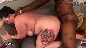 maria bose grabs braid for submission then takes deep interracial pounding