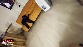 innocent big booty latina slut's pussy and ass devoured in colombian casting fuck