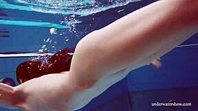 Martina's tight pussy throbs in blue bikini underwater, you watching?