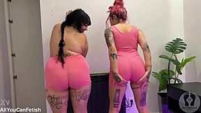 Preview teases her jiggling huge boobs belly and ass shake