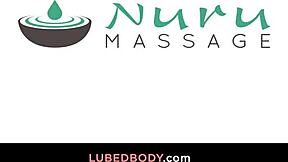 sensual redhead milf masseuse gives nuru massage then deepthroats and fucks!