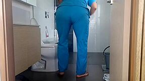 This Hot Maid Knows Exactly How to Keep Her Job Bending Over!