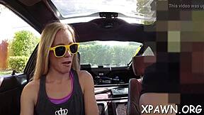 dude, this exhibitionist amateur is sucking cock so hard in the contest, her tight wet pussy dripping everywhere 😍🔥