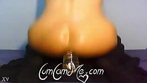 her tight ass rides bottle till cum sprays everywhere