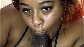 deepthroat slut gags on monster bbc till facial cumshot