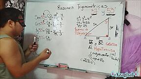 Nerdy Asian Student Tempts Teacher in Bedroom Triangle Tease?