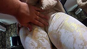 Triple cumshots explode on yoga pants cameltoe and puffy downjackets in wild ass worship frenzy