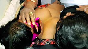 desi indian milf mommy bends over for student's monster cock doggystyle after vacation creampie