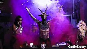 crazy goth teens kenzie reeves kira noir jane wilde share giant black cock in wild foursome