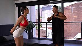 Busty Client's Cardio Turns Naughty