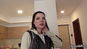 german teen tata lilashi hairy pussy fucked outdoor public cash monster cock facial