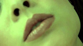 Brunette Milf Fingers Shaved Pussy in Heels and Black Stockings Masturbating Hard