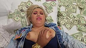 Beautiful whore trades ass and pussy for cash pounding