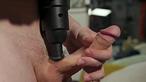 Ever wonder how that big cock handles a massage gun up close?