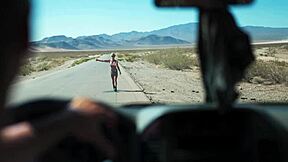 bet you can't handle this horny blonde fitness model's wet pussy in desert doggystyle