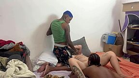 branquinha tatuada takes bent over anal and double penetration poolside shower fuck