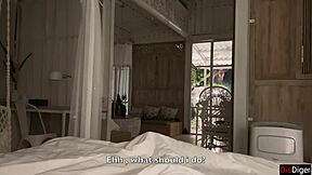 Skinny Indian Teen's Bent Over Anal Creampie in Garden Doggystyle