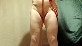 french housewife maid in autobondage flashes tits and pussy for humiliation