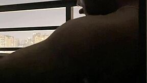 blowjob on hotel balcony roommate amateur couple deepthroat nysdel