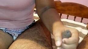 Indian Stepmom's Seductive Handjob Milks Son's Load Perfectly