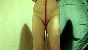 french housewife maid in autobondage flashes tits and pussy for humiliation