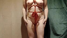 french housewife maid in autobondage flashes tits and pussy for humiliation