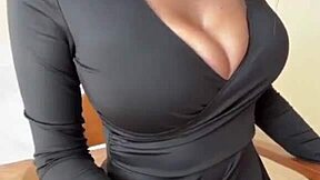 big titted stepmom caresses hard nipples outdoors on webcam