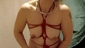 french housewife maid in autobondage flashes tits and pussy for humiliation