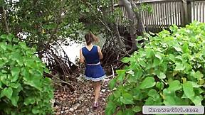 Busty Cheerleader Flashes Massive Boobs Outdoors