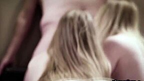 Grandpa's munching tight teen pussies balls deep!