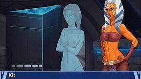 hey, check out this orange trainer 7 dancing around with some boob groping moves in a fun session