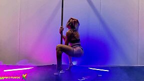 Erotic Striptease in Heels Rips Clothes Leading to Skinny Blonde's Huge Squirting Orgasm