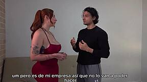 Indian babe seduces big ass latina agent into wet pussy licking and rough riding