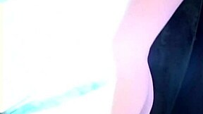 Croatian babe's banana split creams her big tits teasingly