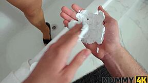 i shaved my pussy smooth then seduced him right there in the bathroom