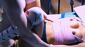 shy student tempts professor for bathroom hookup during school recess