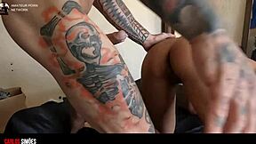 carlos simoes rams huge thick cock deep in tanned tattooed young latina gym girl