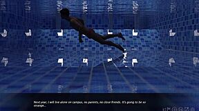 Summer Vacation Hentai: Gay Teens Sneak Peek at Poolside Action