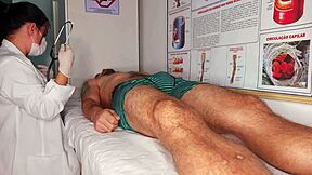 nurse catches my huge erection and decides to handle it her special way