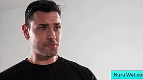 Two Busty Beauties Seduce Ryan Driller in Steamy Shower Sex Massage!