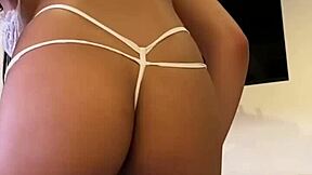 imagine sneaking backstage to watch busty latina model ride big cock in lingerie pov