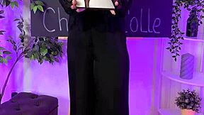 Giulia Shock Teases in 20 Den Nylon Stockings at Night Club Dance