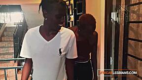 two ebony sluts sloppily lick wet black pussies amateur hookup