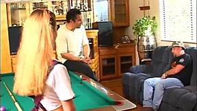 Sabrina Jade Naughty Babysitter Rides Cock with Shaved Pussy After Blowjob and Missionary Lick