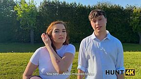 Hunt4k: Bold Pond Pickup Cheats with Old Friend's Cock