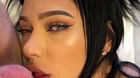 imagine sneaking backstage to watch busty latina model ride big cock in lingerie pov
