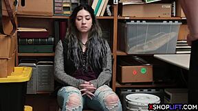 teen shoplifter bends for mall cop's fat cock punishment