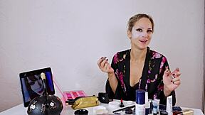 She applies geisha cosplay makeup